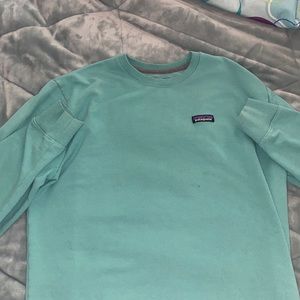 teal patagonia sweat shirt